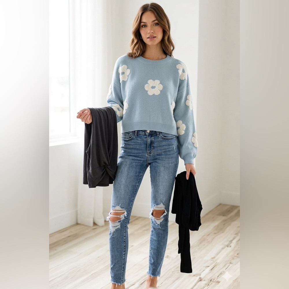 4 pieces!! Spring Transition outfit!! 👖🌸